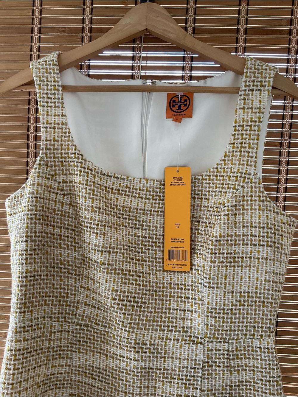 Tory Burch Tweed Sleeveless Dress Size 10